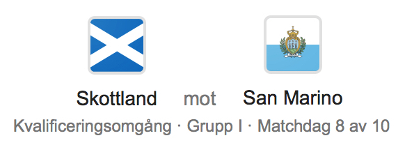 Speltips Skottland - San Marino